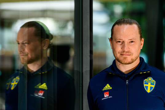 Christoffer Bernspång, video analyst poses for a portrait