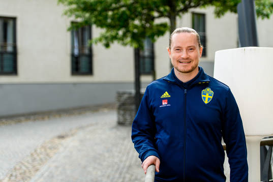 Christoffer Bernspång, video analyst poses for a portrait