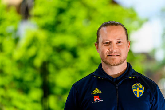 Christoffer Bernspång, video analyst poses for a portrait