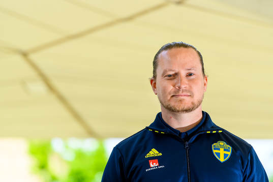 Christoffer Bernspång, video analyst poses for a portrait
