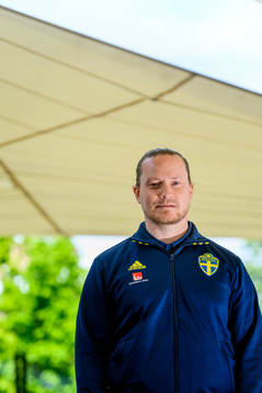 Christoffer Bernspång, video analyst poses for a portrait