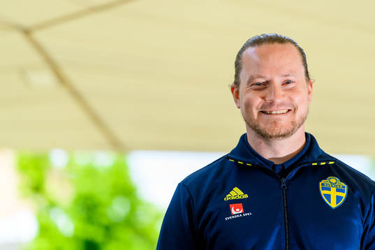 Christoffer Bernspång, video analyst poses for a portrait