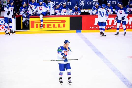 Michal Kristof of Slovakia looks dejected
