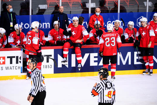 Timo Meier of Switzerland looks dejected