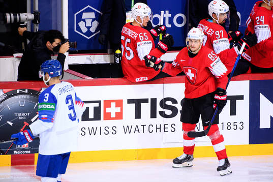 Sven Andrighetto of Switzerland celebrate the 3-0 goal