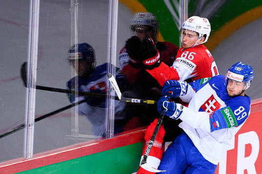 Janis Moser of Switzerland and Adrian Holesinsky of Slovakia