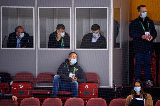 Tomas Montén of Sweden in the stands