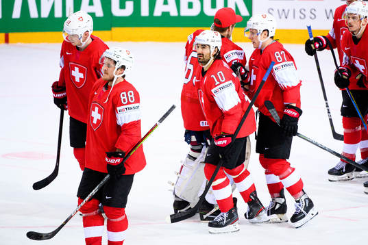 Andres Ambuhl of Switzerland celebrates