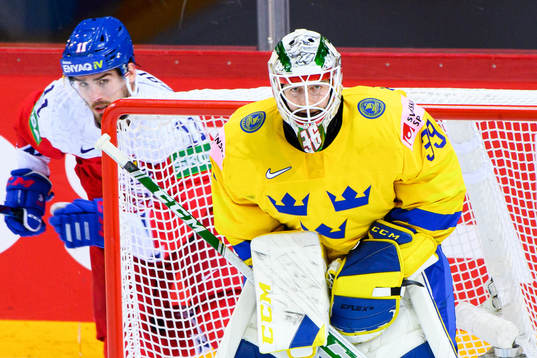 Goalkeeper Adam Reideborn of Sweden