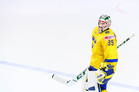 Goalkeeper Adam Reideborn of Sweden