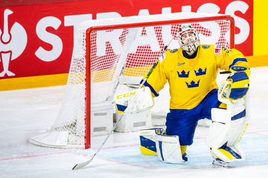 Goalkeeper Adam Reideborn of Sweden looks dejected