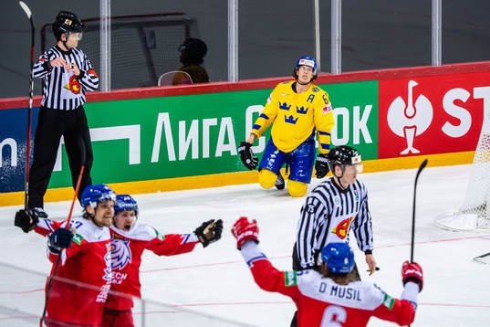 Rickard Rakell of Sweden looks dejected