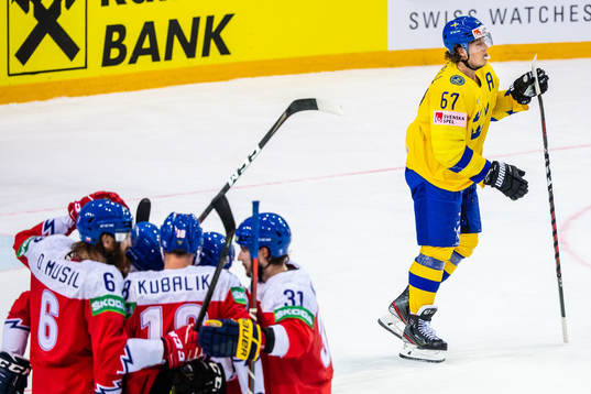 Rickard Rakell of Sweden looks dejected