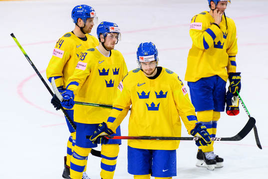 Filip Hållander of Sweden looks dejected