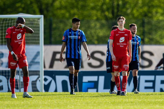 Ole Martin Kolskogen of Brann looks dejected