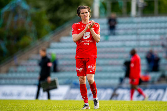 Kasper Skaanes of Brann looks dejected