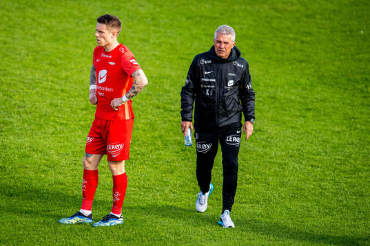 Robert Taylor and Kåre Ingebrigtsen, head coach of Brann