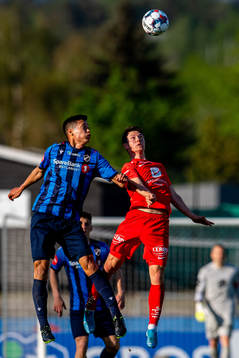 Oleksiy Khoblenko of Stabæk and Mathias Knutsen Rasmussen