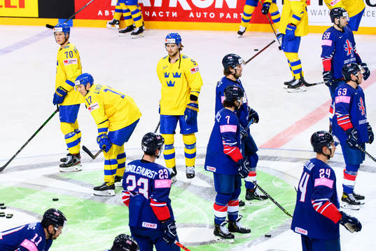 Dennis Rasmussen , Pär Lindholm and Adrian Kempe of Sweden