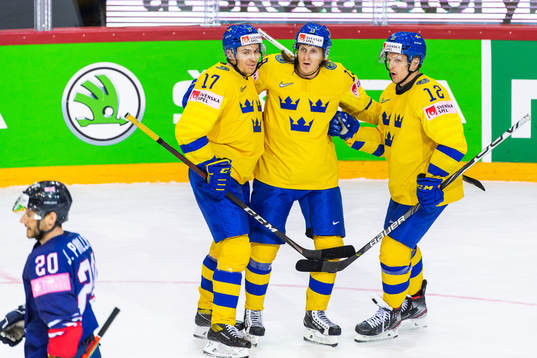 Pär Lindholm, Marcus Sörensen and Max Friberg of Sweden