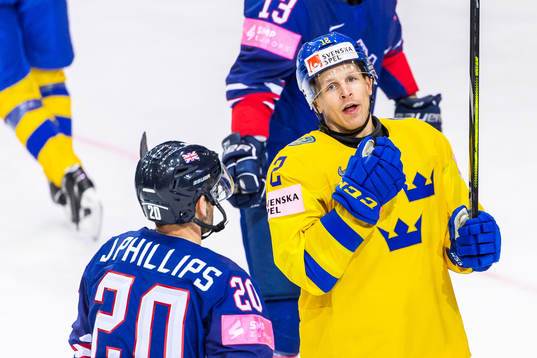 Max Friberg of Sweden looks dejected