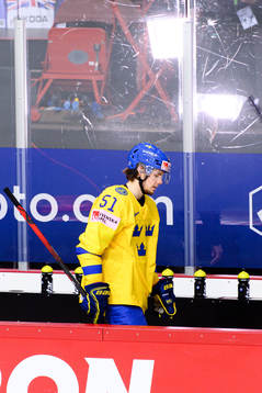 Filip Hållander of Sweden looks dejected