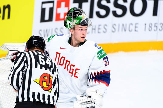 Goalkeeper Henrik Haukeland of Norway looks dejected