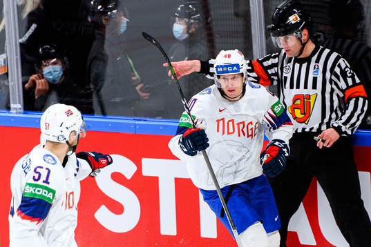 Ken Andre Olimb of Norway celebrates the 2-2 goal