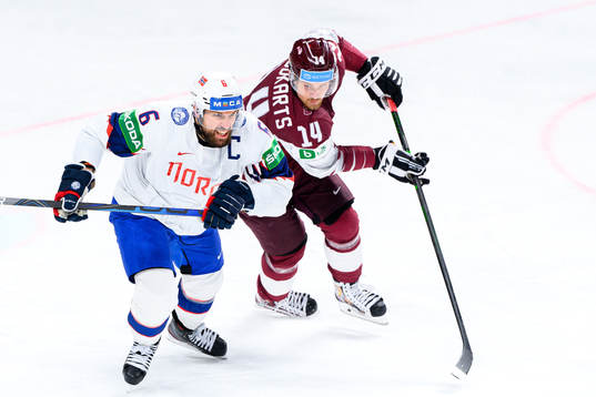 Jonas Holøs of Norway and Rihards Bukarts of Latvia