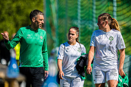 Robert Hundstad, head coach of KIL/Hemne, and Mari Stadsøy