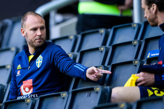 Andreas Granqvist  of Sweden n the bench