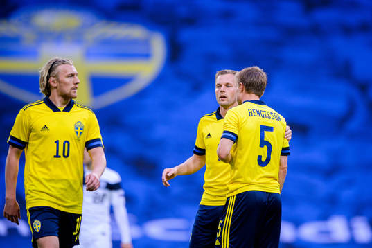Emil Forsberg , Sebastian Larsson and Pierre Bengtsson of