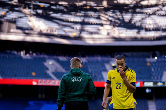Robin Quaison of Sweden is substituted