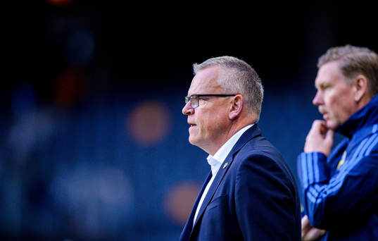 Janne Andersson, head coach and assistant coach Peter