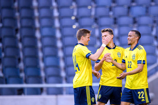 Joakim Nilsson , Mattias Svanberg and Robin Quaison of