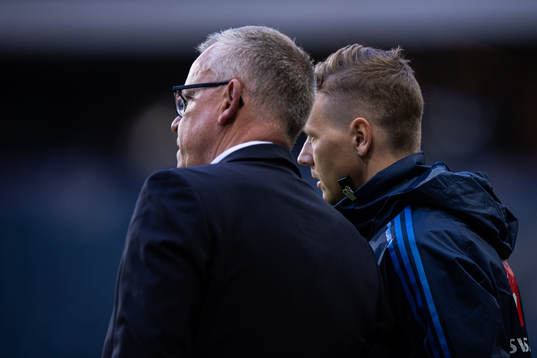 Janne Andersson, head coach, and Maths Elfvendal,
