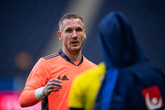 Goalkeeper Robin Olsen of Sweden