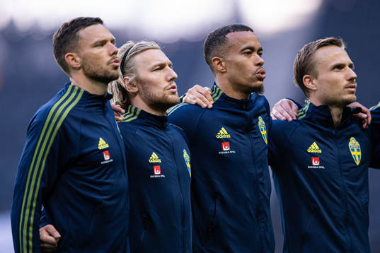 Marcus Berg, Emil Forsberg, Robin Quaison and Pierre