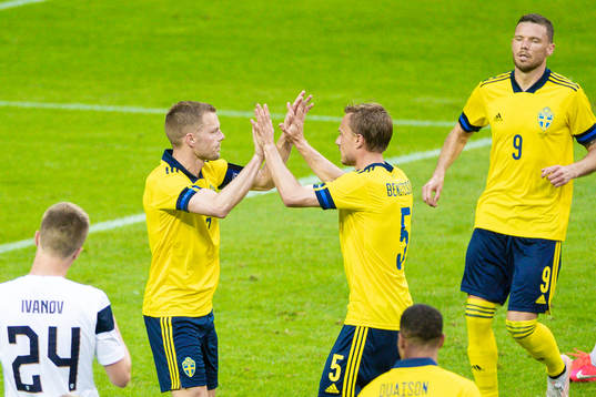 of Sweden Sebastian Larsson celebrates