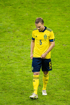 Pierre Bengtsson of Sweden looks dejected