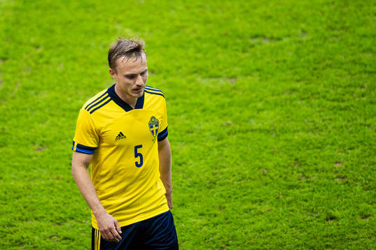 Pierre Bengtsson of Sweden looks dejected