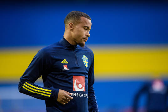 Robin Quaison of Sweden prior to the international friendly