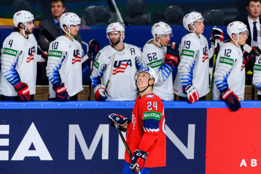 Julian Holm Ole of Norway looks dejected