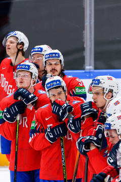 Michael Haga of Norway looks dejected