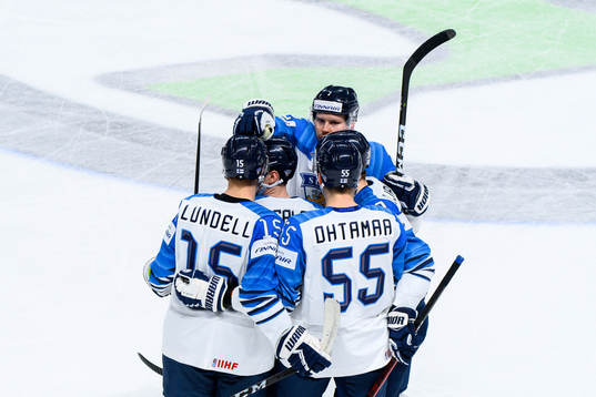 Arttu Ruotsalainen of Finland celebrates the 1-2 goal