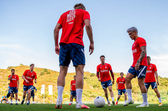 Goalkeeper Ørjan Håskjold Nyland and Mathias Normann of