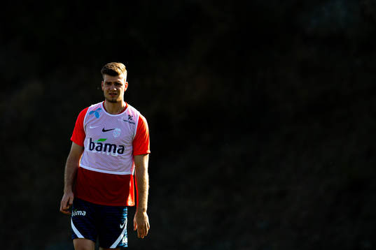 Alexander Sørloth of the Norwegian national football team