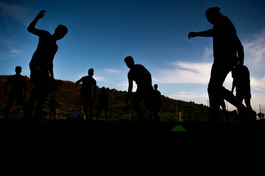 The silhouettes of Martin Ødegaard and Erling Braut