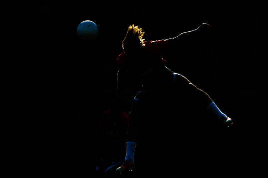 The silhouette of Erling Braut Haaland of the Norwegian