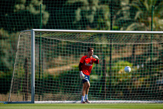 Goalkeeper Ørjan Håskjold Nyland of the Norwegian
